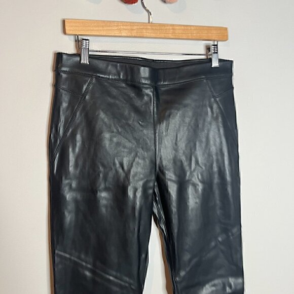 Free People black faux leather leggings - Picture 2 of 5